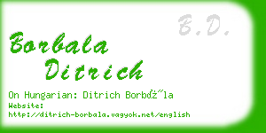 borbala ditrich business card